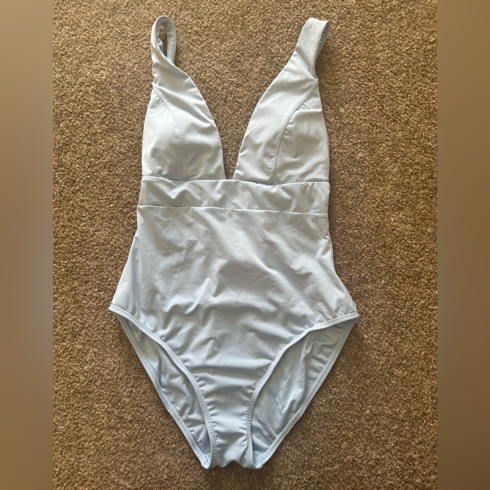 Andie The Sardinia one piece swimsuit in Sky (blue), size large